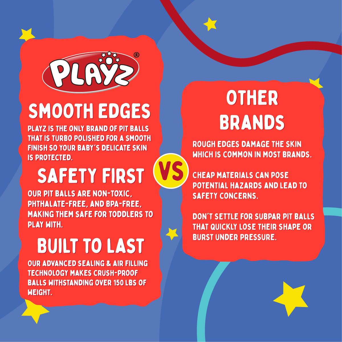 Playz durable ball pit balls stand up to rough-and-tumble use