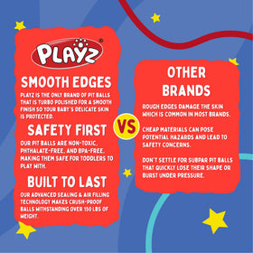 Playz durable ball pit balls stand up to rough-and-tumble use
