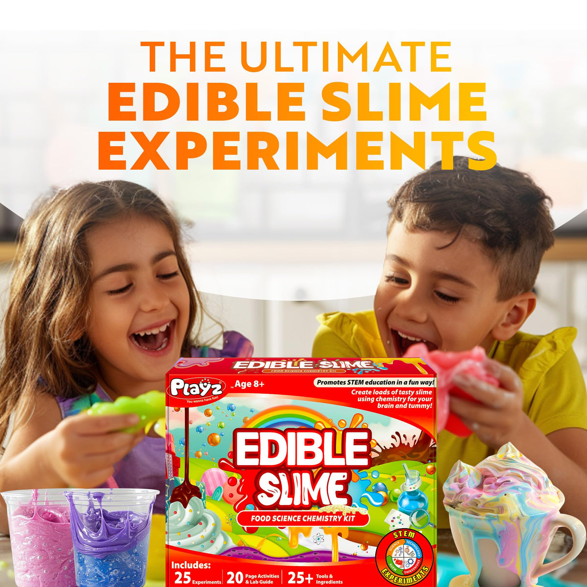 Playz Edible Slime Candy Kit hot chocolate ooze demonstration.