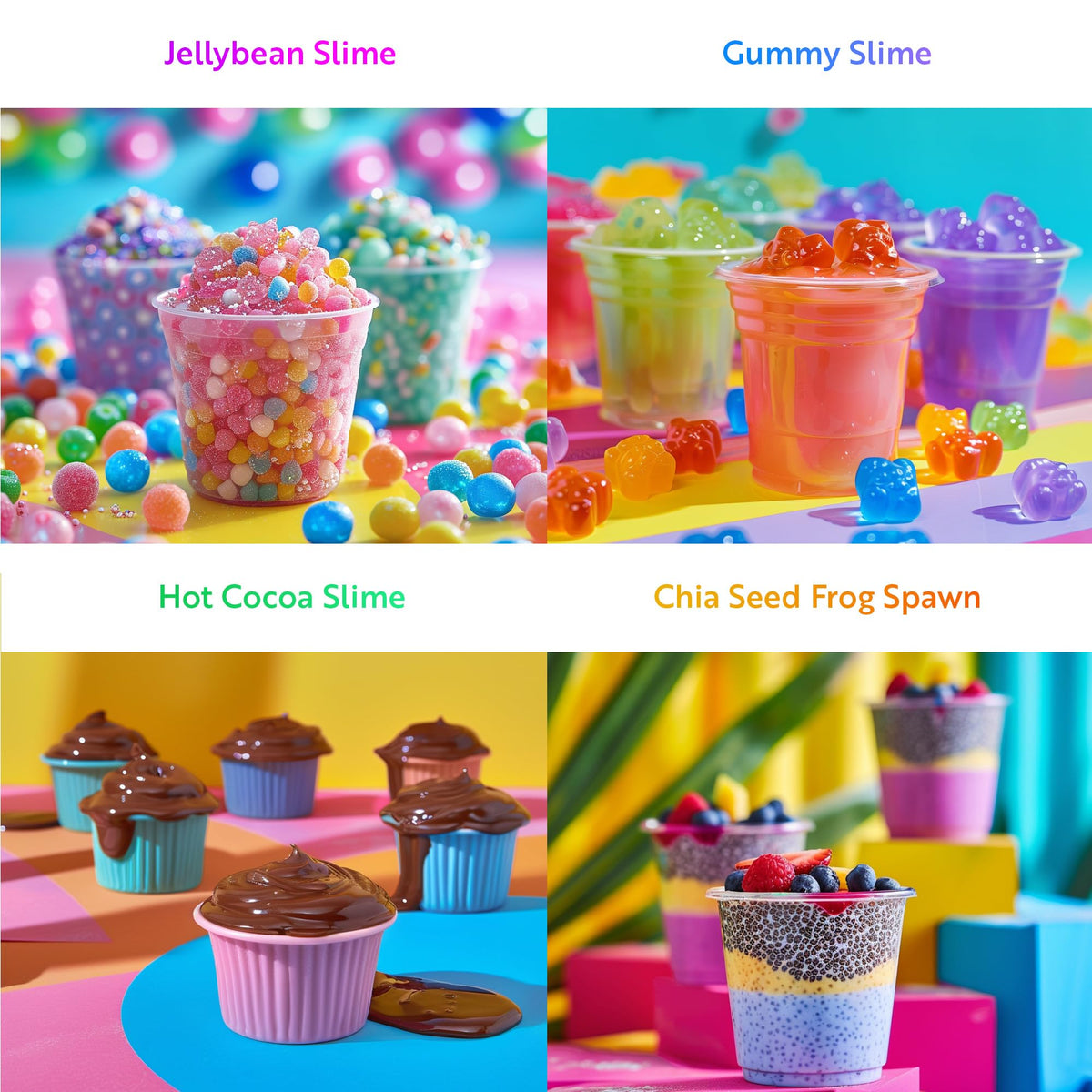 Playz Edible Slime Candy Kit slime making visuals for tasty science.