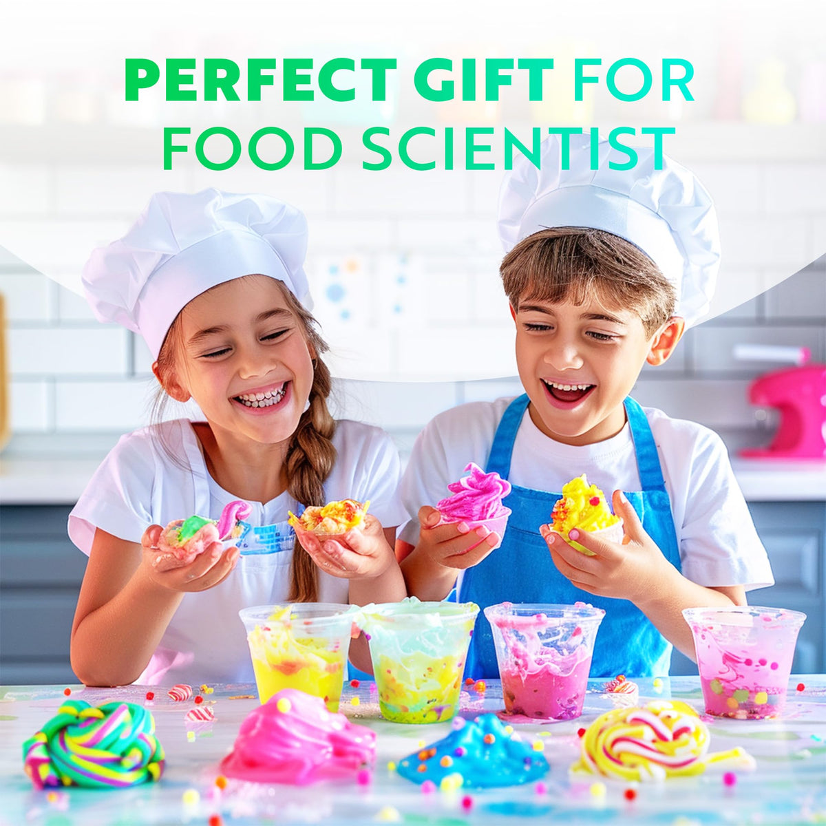 Playz Edible Slime Candy Kit worm eyeball molds in action.