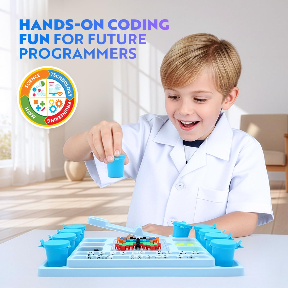 Playz Encryption Device activity visualizes ancient ciphers for tactile learning and pattern recognition.