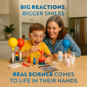 Playz Extreme Chemistry Set full-color manual supports independent exploration