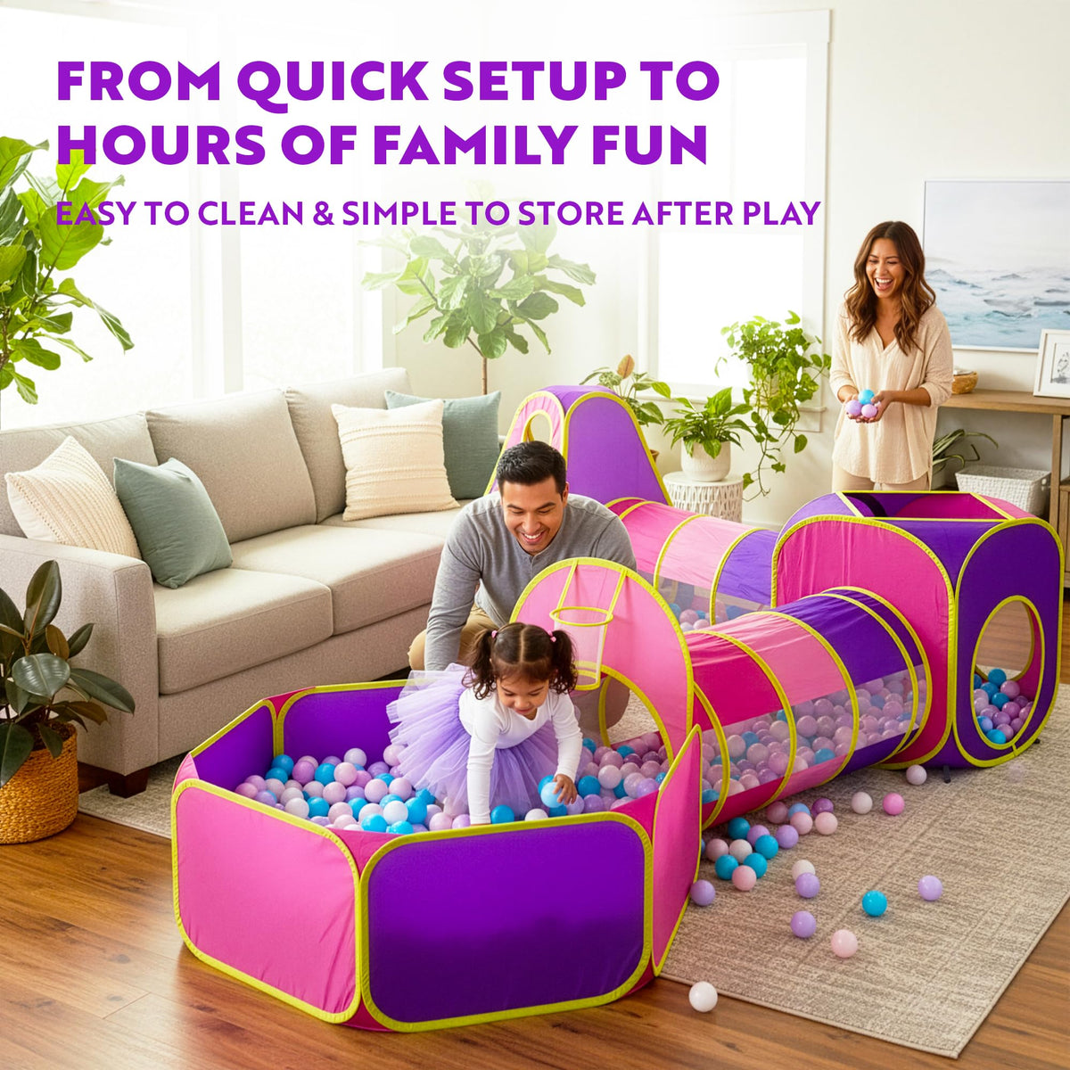 Playz frustration-free easy-locks—simple, frustration-free assembly.
