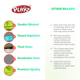 Playz indoor outdoor play area suits homes, parks, and sleepovers.