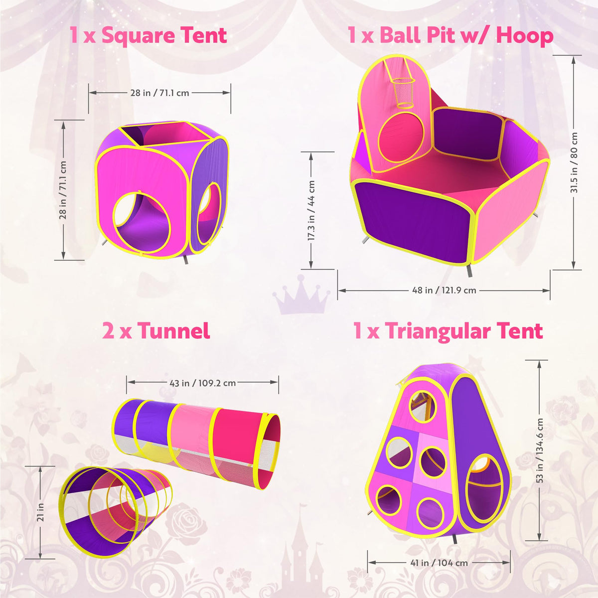 Playz interactive crawl tunnels—explorative crawling and imaginative games.