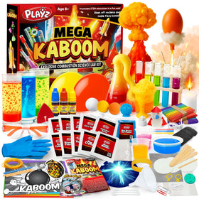 Playz Mega Kaboom box-front view, offering engaging science fun for curious kids.