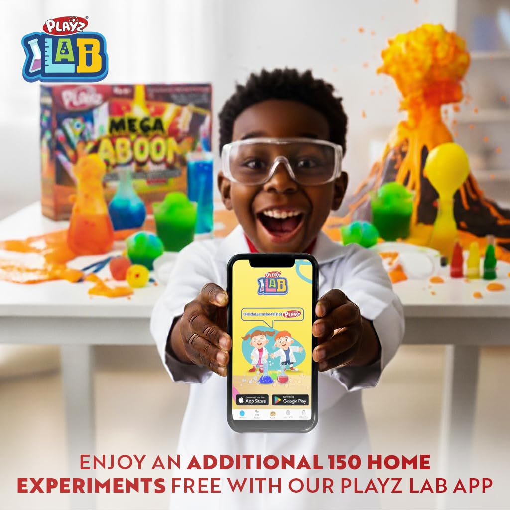 Playz Mega Kaboom color-explosions scene for creative, visually striking chemistry exploration.
