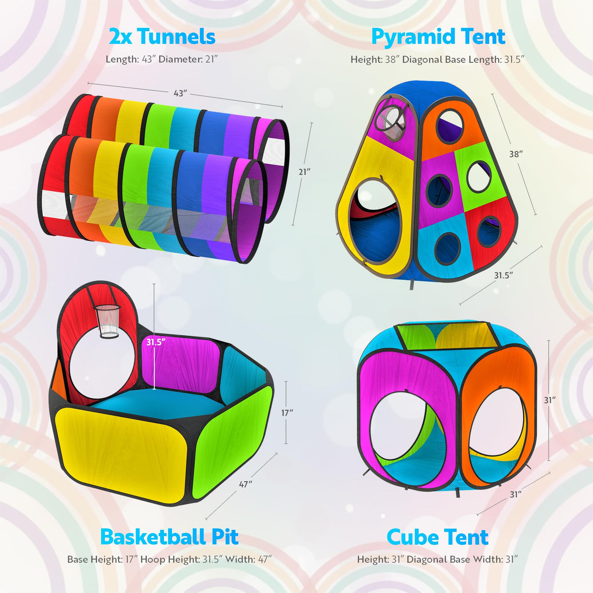 Playz pop-up playhouse shown in quick-setup mode for easy portability
