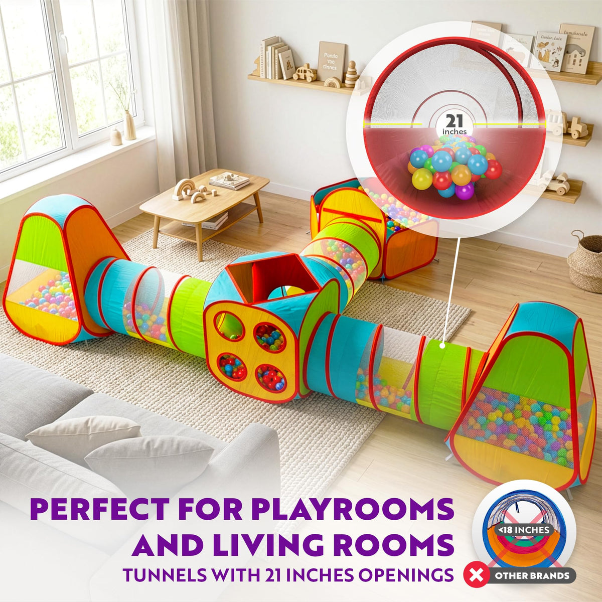 Playz pop-up tents with easy-locks enable quick storage and transport.