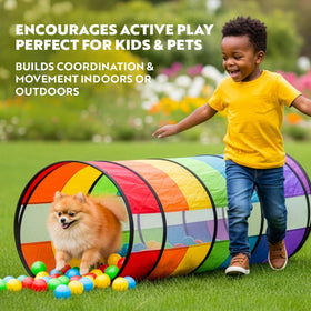 Playz sensory ball-pit-ready tunnel enhances imaginative play and coordinated movement