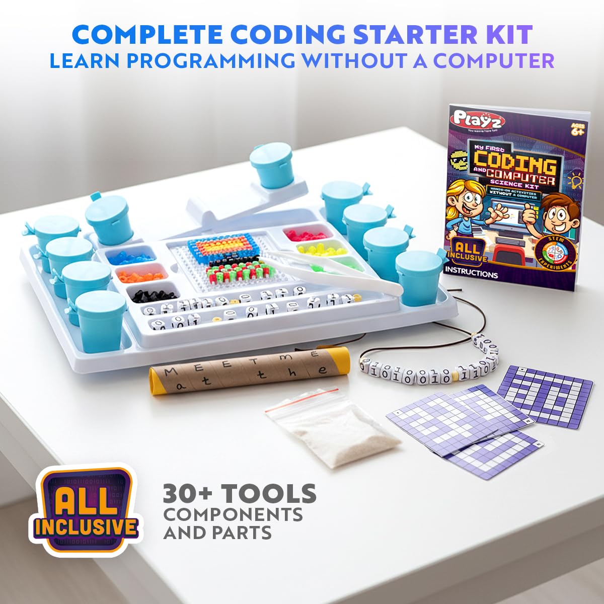 Playz Sorting Races lab guide boosts sequence thinking and collaborative play.