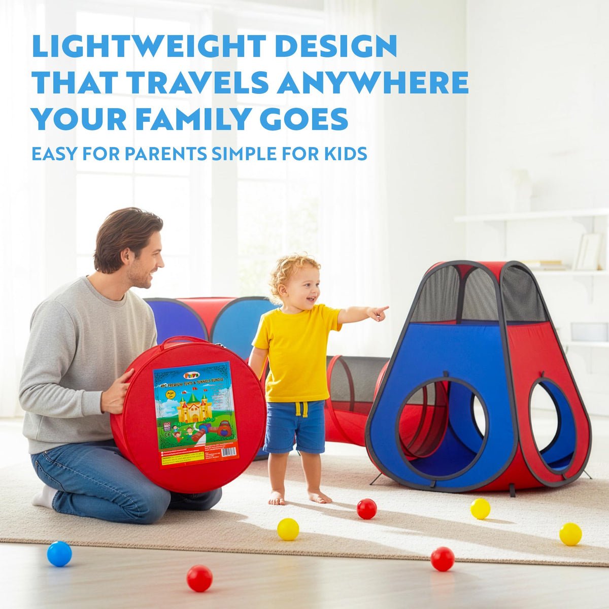Playz thick steel frame – sturdy support for hours of play.