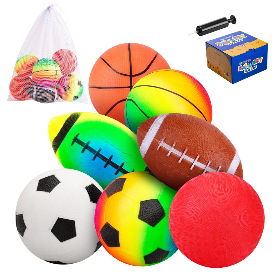 PlayZap 7-piece soft-ball set shows all balls ready for versatile play indoors and outdoors