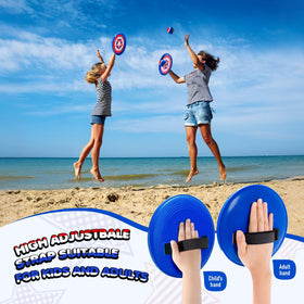 PlayZap paddles with adjustable straps fit kids and adults for versatile play.