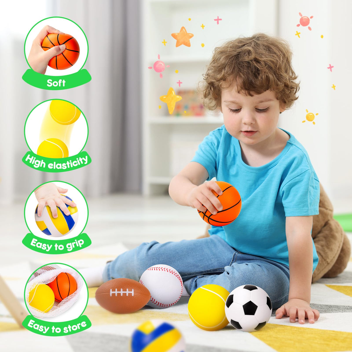 PlayZap basketball foam ball—lightweight for beginner grip