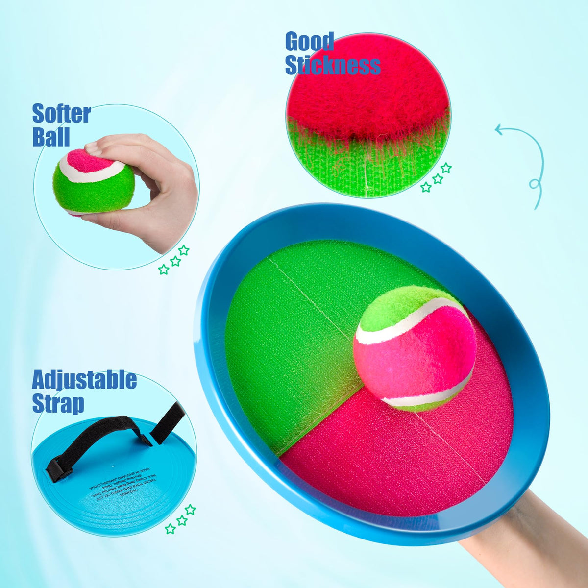 PlayZap four paddles and four balls enable group play outdoors.