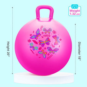 PlayZap Hopper Ball anti-slip base enhances stability on floors and outdoors.