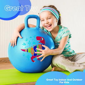 PlayZap hopper ball suitable for indoor and outdoor garden play.