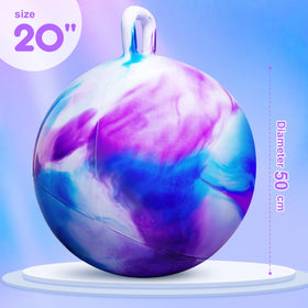 PlayZap hopper ball being inflated with pump for quick setup