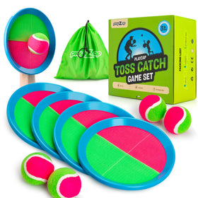 PlayZap toss-and-catch paddles offer durable outdoor fun for kids and adults.