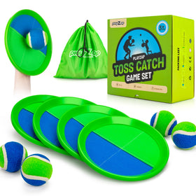 PlayZap Toss and Catch paddles close-up highlighting durable ABS material for outdoor use