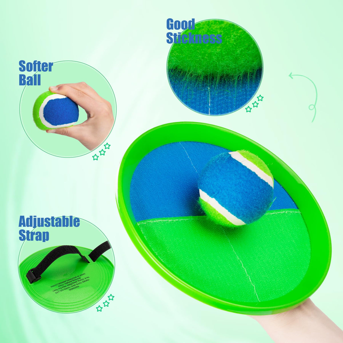 PlayZap set shows four paddles and four balls ready for family play
