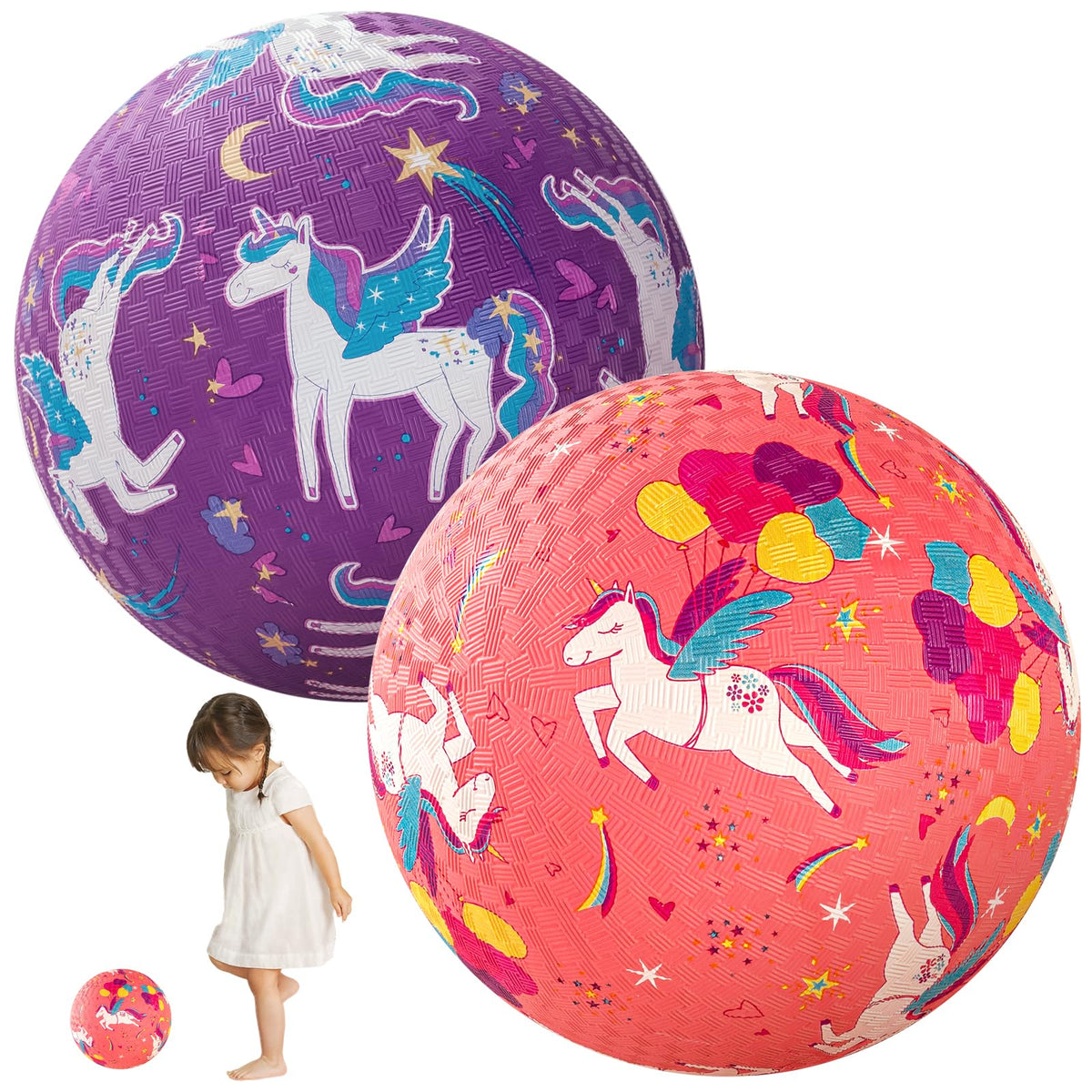 PlayZap unicorn-ball 8-5in bright design inspires imaginative toddler play indoors or outdoors.