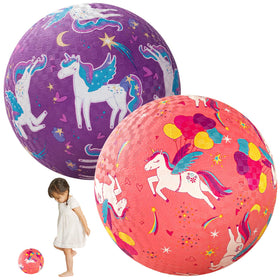 PlayZap unicorn-ball 8-5in bright design inspires imaginative toddler play indoors or outdoors.