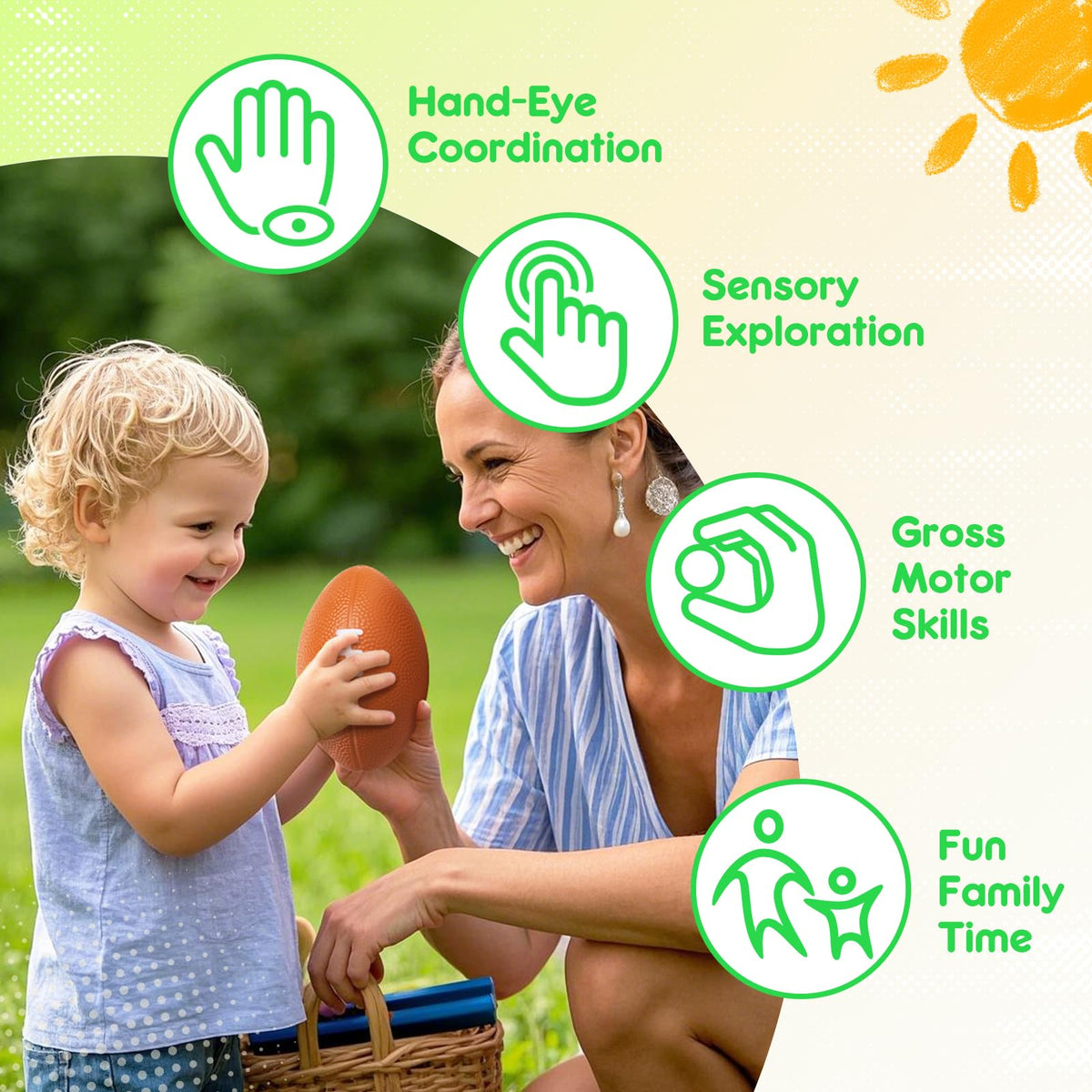 PlayZap volleyball foam ball—great for friendly toss and sensory play