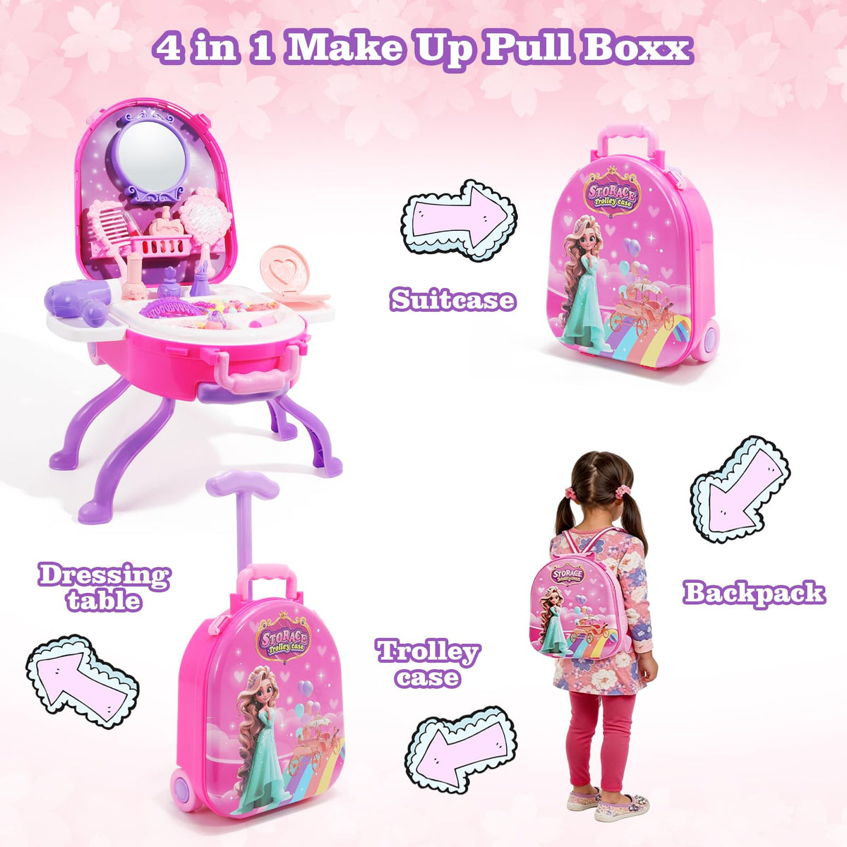 Plintone vanity backpack enables portable play and quick pack-away fun.