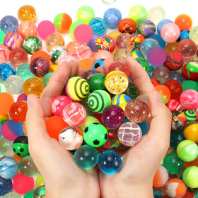 Pllieay bouncy balls in hand ready for classroom rewards and learning games