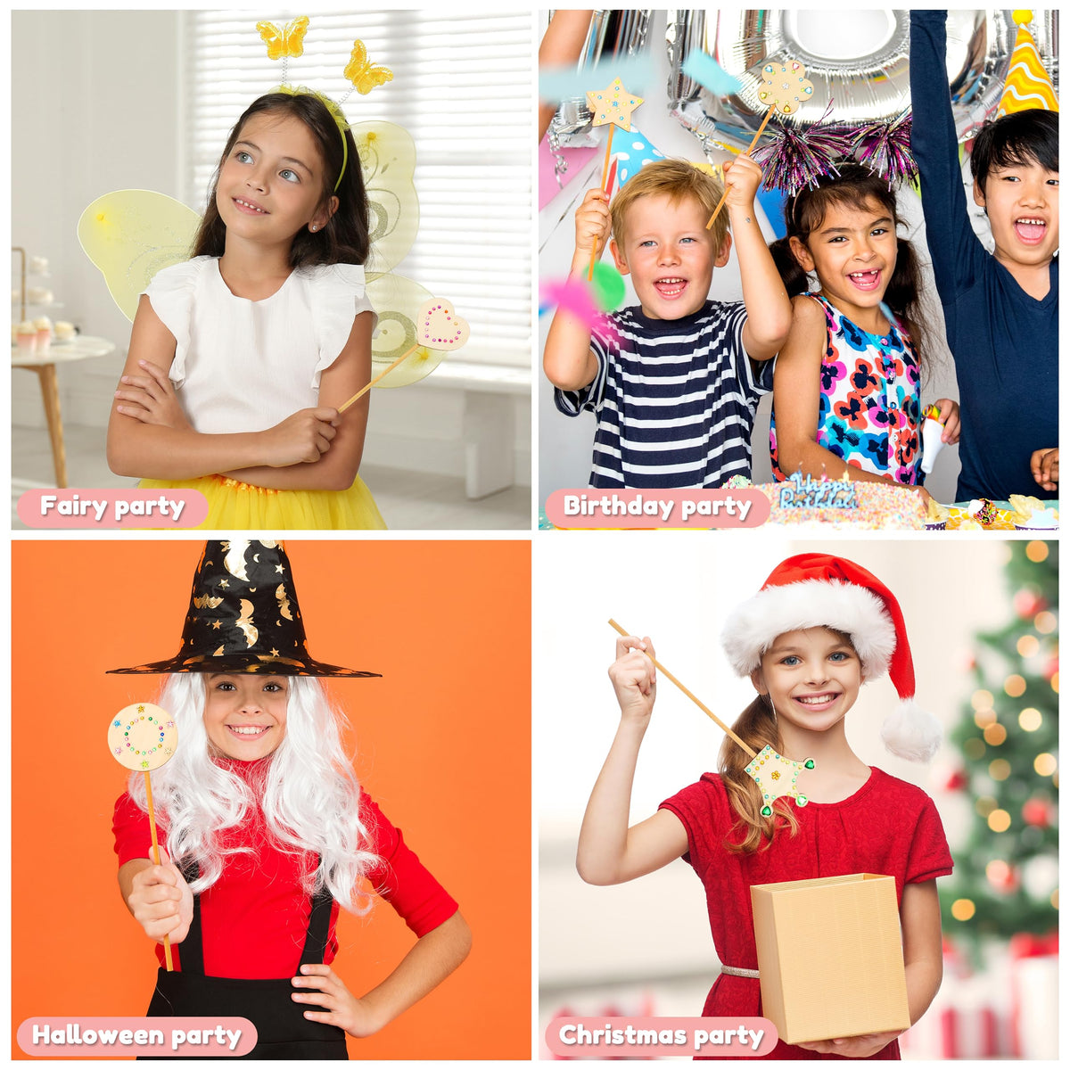 Pllieay craft-ready wand kit ideal for holidays and celebrations.
