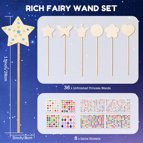 Pllieay diamond stickers in assorted shapes for wand decoration and personalization.