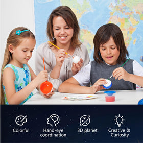 Pllieay label stickers help organize planet names clearly.