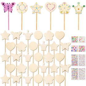 Pllieay fairy wand kit unfinished wood for creative crafting and imaginative play.