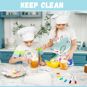 Pllieay kids apron designed for comfortable unisex wear during crafts and cooking.