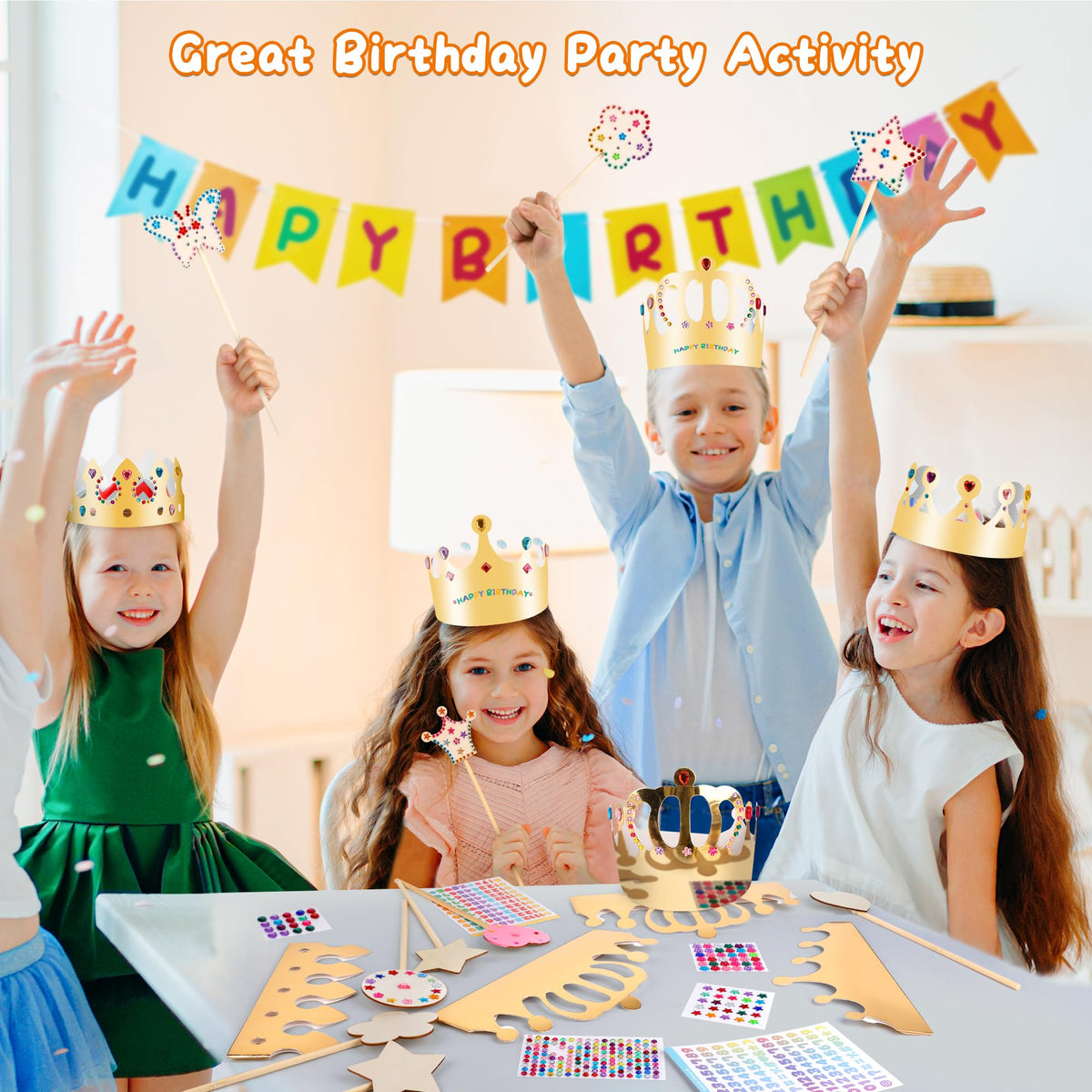 Pllieay Princess Fairy Wands Kit sturdy wooden stems for durable crafts