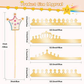 Pllieay Princess Fairy Wands Kit diamond stickers sparkly accents for crowns