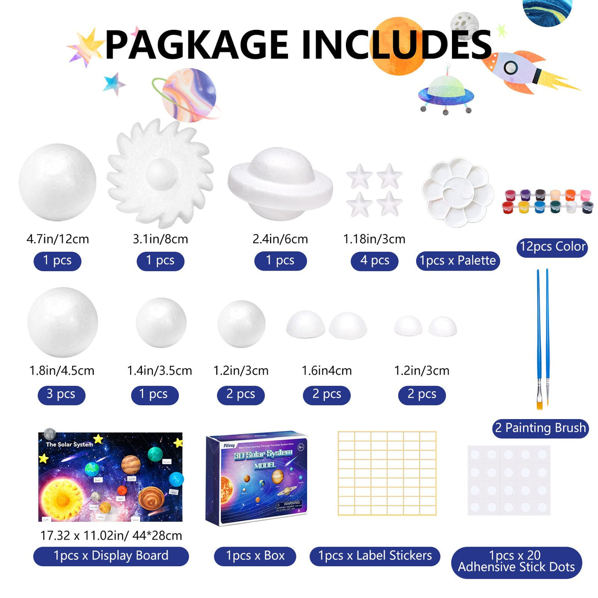 Pllieay space-decor-craft-kit doubles as space-themed room decor.