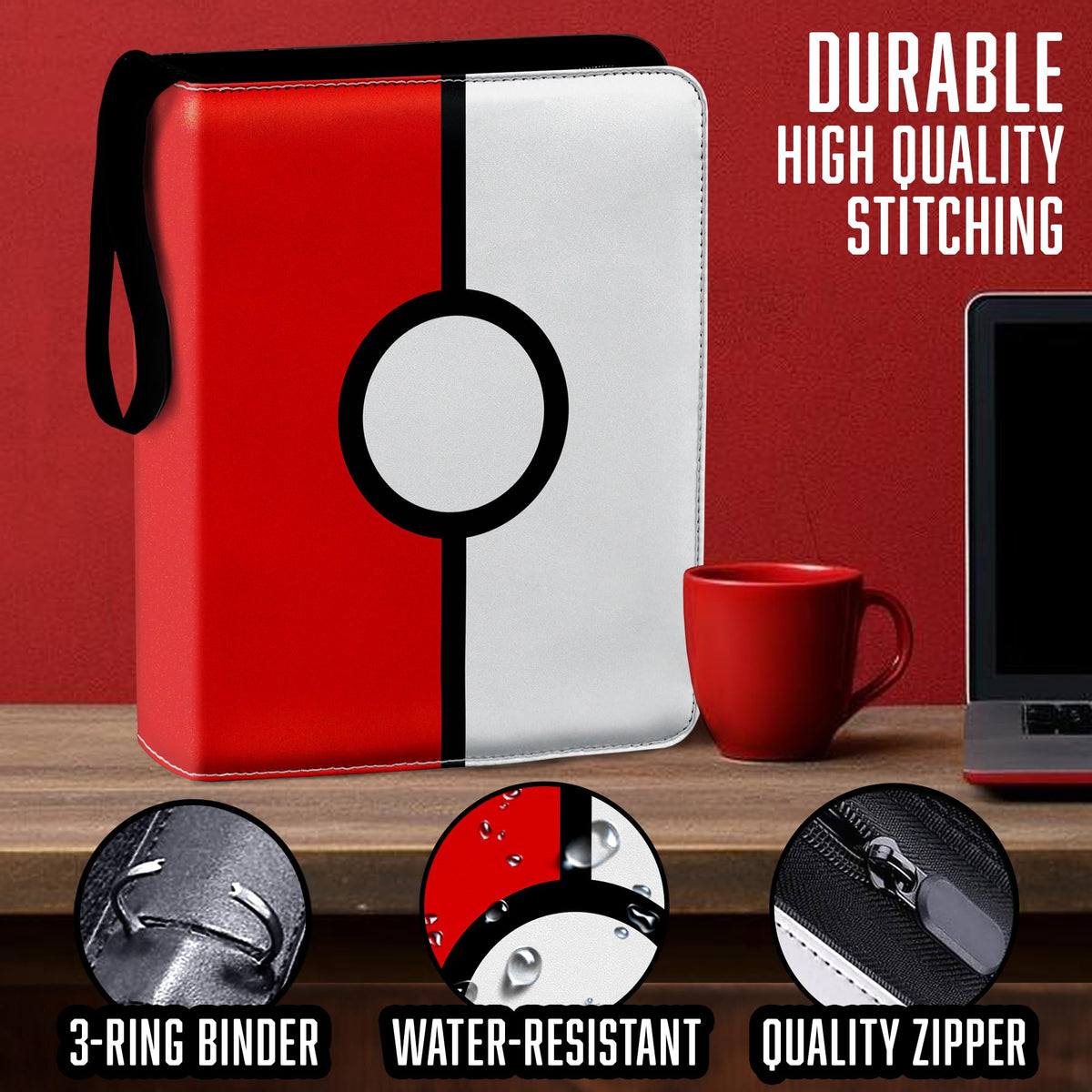 PLM binder edge and zipper closure guard cards from dust and moisture