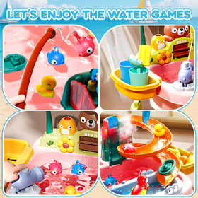 Ploomi 4-in-1 table accessories set with vegetables, utensils, and fish.