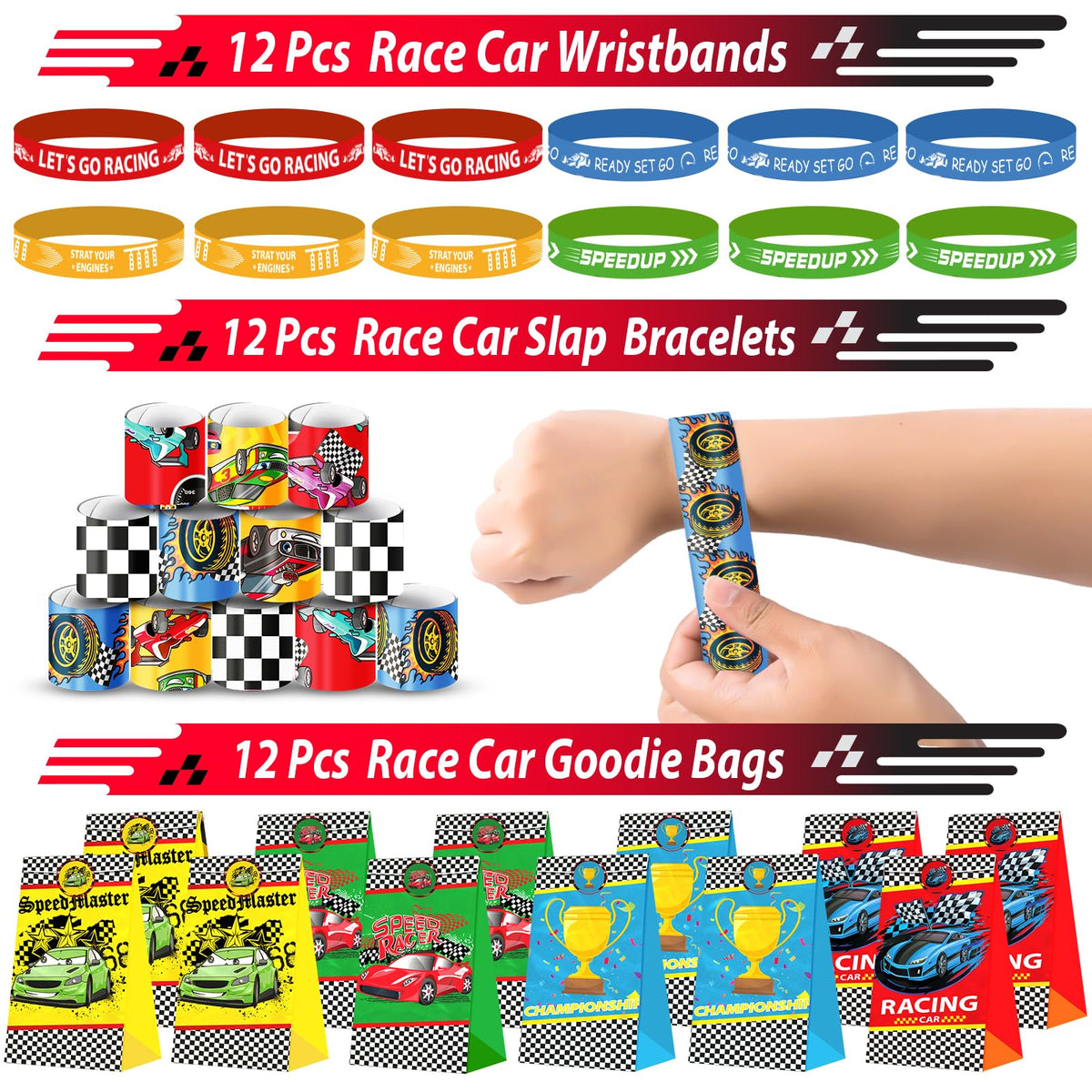 PLOUGVI race car stickers spark creativity and decorate treat bags with ease.