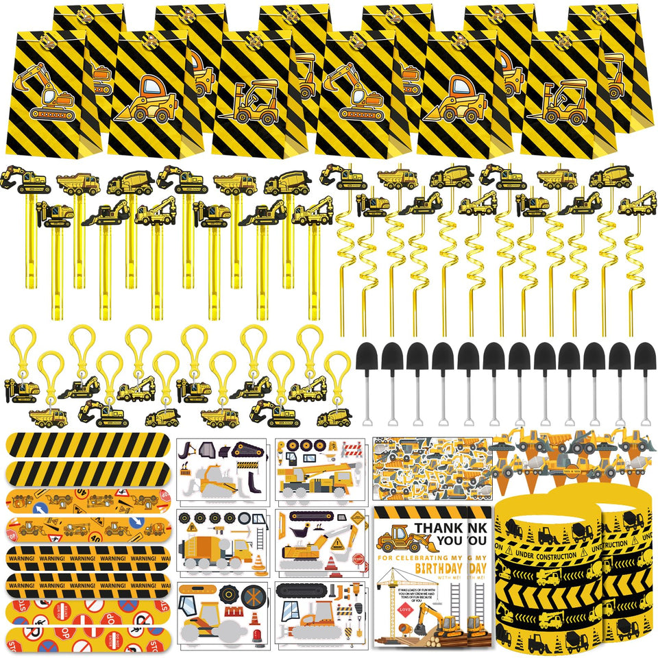 PLOUGVI construction treat bags for party favors and pinata fillers
