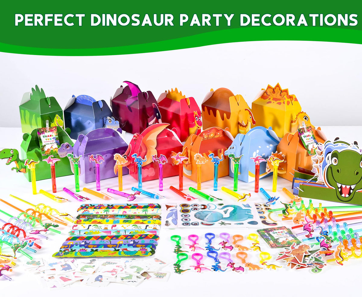 PLOUGVI dinosaur hats add colorful, wearable fun to the celebration