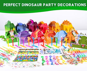 PLOUGVI dinosaur hats add colorful, wearable fun to the celebration