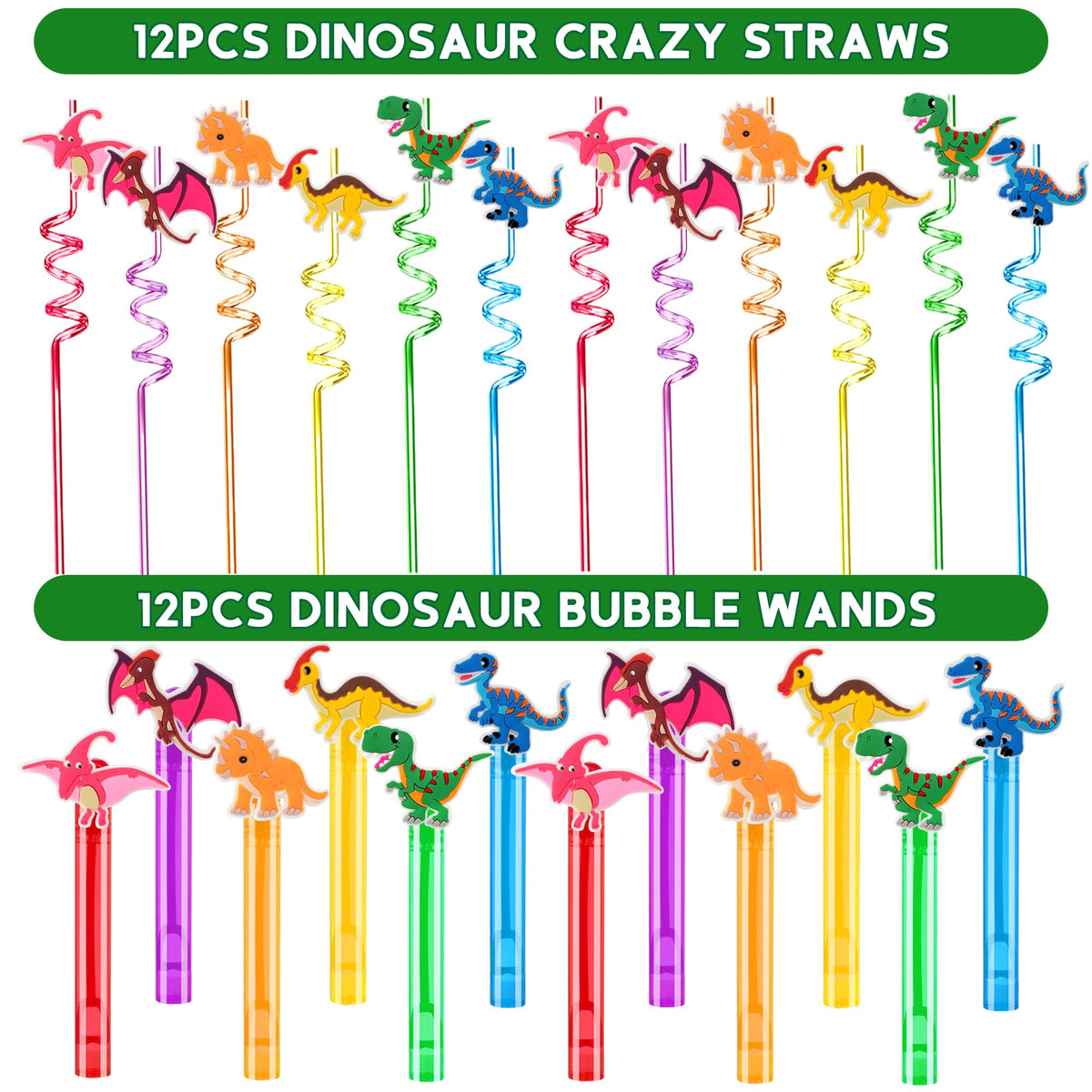 PLOUGVI dinosaur slap bracelets light up party bags