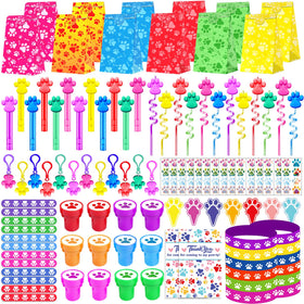 PLOUGVI Paw Crazy Straws for kids' party fun and colorful sipping.