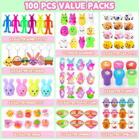 PLOUGVI prefilled eggs showing toy variety for classroom rewards.