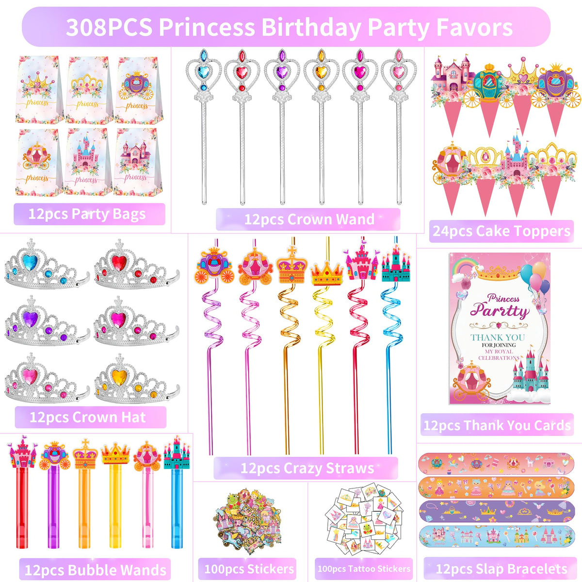 PLOUGVI princess magic wands for magical play and pretend royal moments